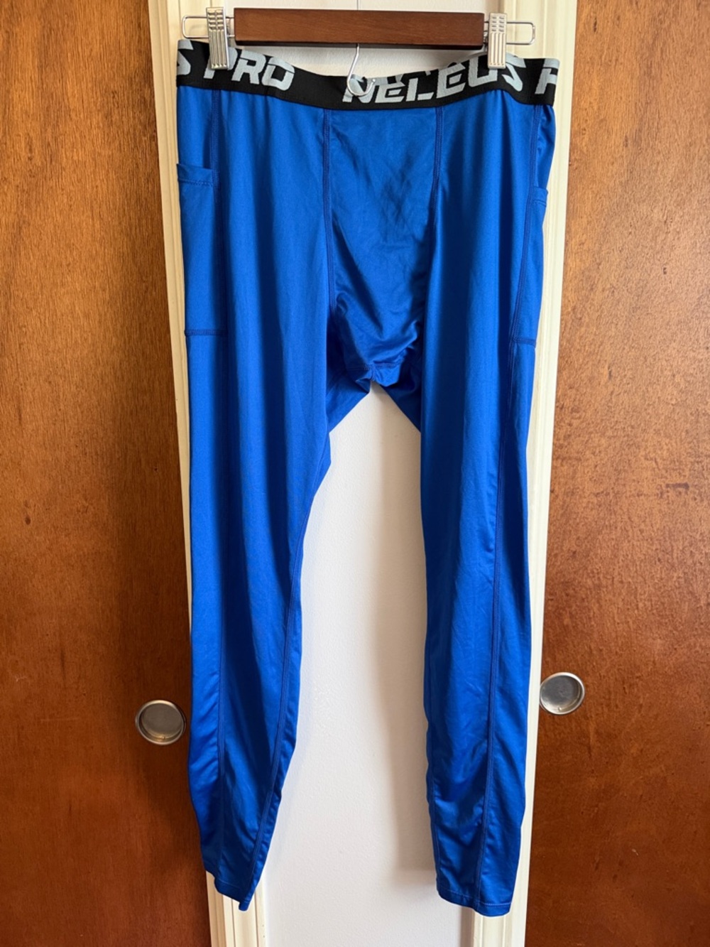 Melees Blue MensPerformance Compression Bottoms
